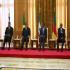 De g. à dte, les présidents: Faustin Archange TOUADERA (RCA); Denis SASSOU N'GUESSO (Rep. du Congo); Teodoro OBIANG NGUEMA (Guinnée Eq.); Paul BIYA (Cameroun